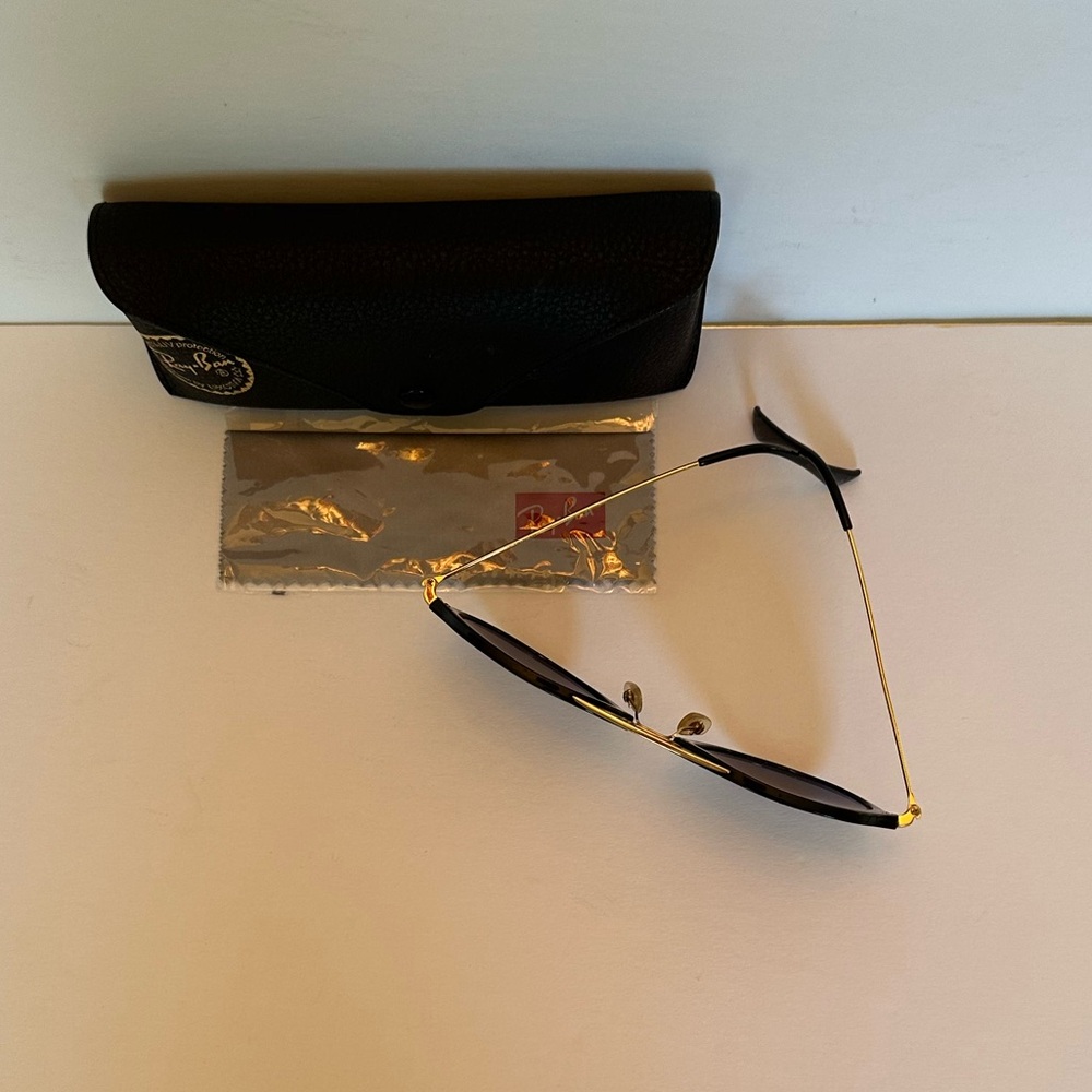 Ray-Ban Black/Gold Frame with Gold Detail Sunglasses - Picture 9 of 11